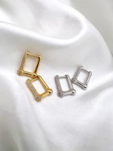Load image into Gallery viewer, Inspired link Tify cz in the front earrings
