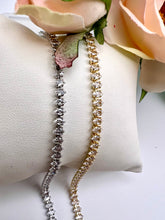 Load image into Gallery viewer, Small delicate diamond baguette bracelet
