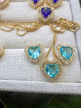 Load image into Gallery viewer, Heart princess small earrings updated jewelry set
