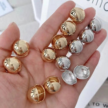 Load image into Gallery viewer, Clip-on round stud earrings
