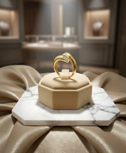 Load image into Gallery viewer, Tube ring with micro cz set at the ends
