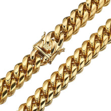 Load image into Gallery viewer, Highly Polished 8 mm Gold Plated Men&#39;s Cuban Chain
