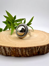 Load image into Gallery viewer, Button ring silver and gold plated
