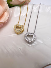 Load image into Gallery viewer, High quality heart box cz necklace
