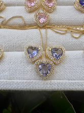 Load image into Gallery viewer, Heart princess small earrings updated jewelry set
