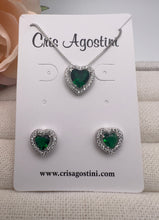 Load image into Gallery viewer, Heart princess small earrings updated jewelry set
