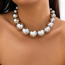 Load image into Gallery viewer, Light bigger ball choker necklace
