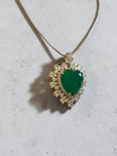 Load image into Gallery viewer, Large heart necklace Titanic inspired
