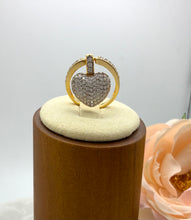 Load image into Gallery viewer, Heart pendant studded heart ring
