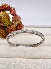 Load image into Gallery viewer, CZ studded full snake scale bracelet
