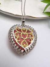 Load image into Gallery viewer, Titanic big heart fusion cz around necklace
