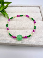 Load image into Gallery viewer, Different colors crystal bracelet green jade ball
