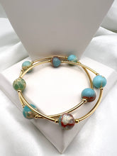 Load image into Gallery viewer, Imperial jasper natural gemstone 4 balls bracelet
