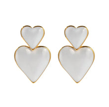 Load image into Gallery viewer, Trendy double heart shaped earrings
