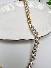 Load image into Gallery viewer, Large heart cz tennis chain choker necklace

