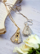 Load image into Gallery viewer, Medium 1' double-sided Our Lady cz paved necklace
