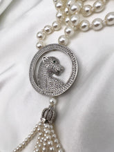 Load image into Gallery viewer, Long tassel shell pearl cz necklace
