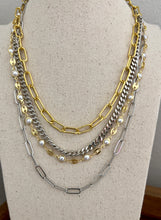 Load image into Gallery viewer, Four different layers link pearls chain necklace
