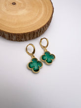 Load image into Gallery viewer, Clover inspired VC small hoop earrings
