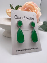 Load image into Gallery viewer, Luxury fusion gemstone cz base earrings
