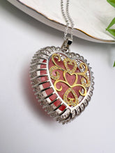 Load image into Gallery viewer, Titanic big heart fusion cz around necklace
