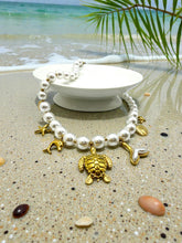 Load image into Gallery viewer, Handmade ocean pendants selfsame pearl necklace
