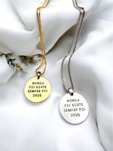 Load image into Gallery viewer, It was never luc it was always God medal necklace
