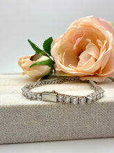 Load image into Gallery viewer, Tennis 4mm cz stones and fine finish bracelet
