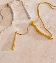 Load image into Gallery viewer, Sleek Y shaped tie necklace
