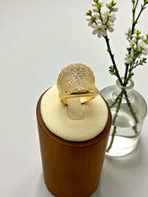Load image into Gallery viewer, Cz pave set deeper in the middle ring
