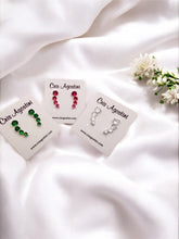 Load image into Gallery viewer, Curved earrings 4 Crescent cz
