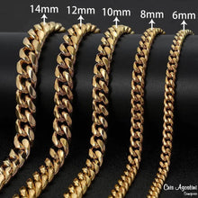 Load image into Gallery viewer, Highly Polished 8 mm Gold Plated Men&#39;s Cuban Chain
