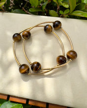 Load image into Gallery viewer, Eye of tiger citrine small 4 balls bracelet
