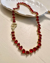 Load image into Gallery viewer, Heart shaped studded clasp choker necklace

