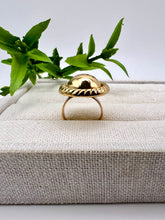 Load image into Gallery viewer, Button ring silver and gold plated
