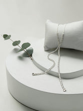 Load image into Gallery viewer, Cz tennis tie necklace
