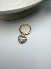 Load image into Gallery viewer, Heart pendant studded heart ring
