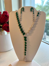 Load image into Gallery viewer, Two-tone crystal tie-style Valentina Collection necklace
