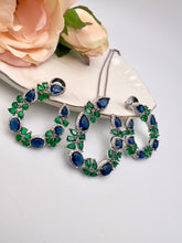 Load image into Gallery viewer, Maxi curved colorful crystal and cz jewelry set
