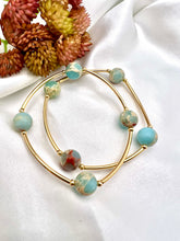 Load image into Gallery viewer, Imperial jasper natural gemstone 4 balls bracelet
