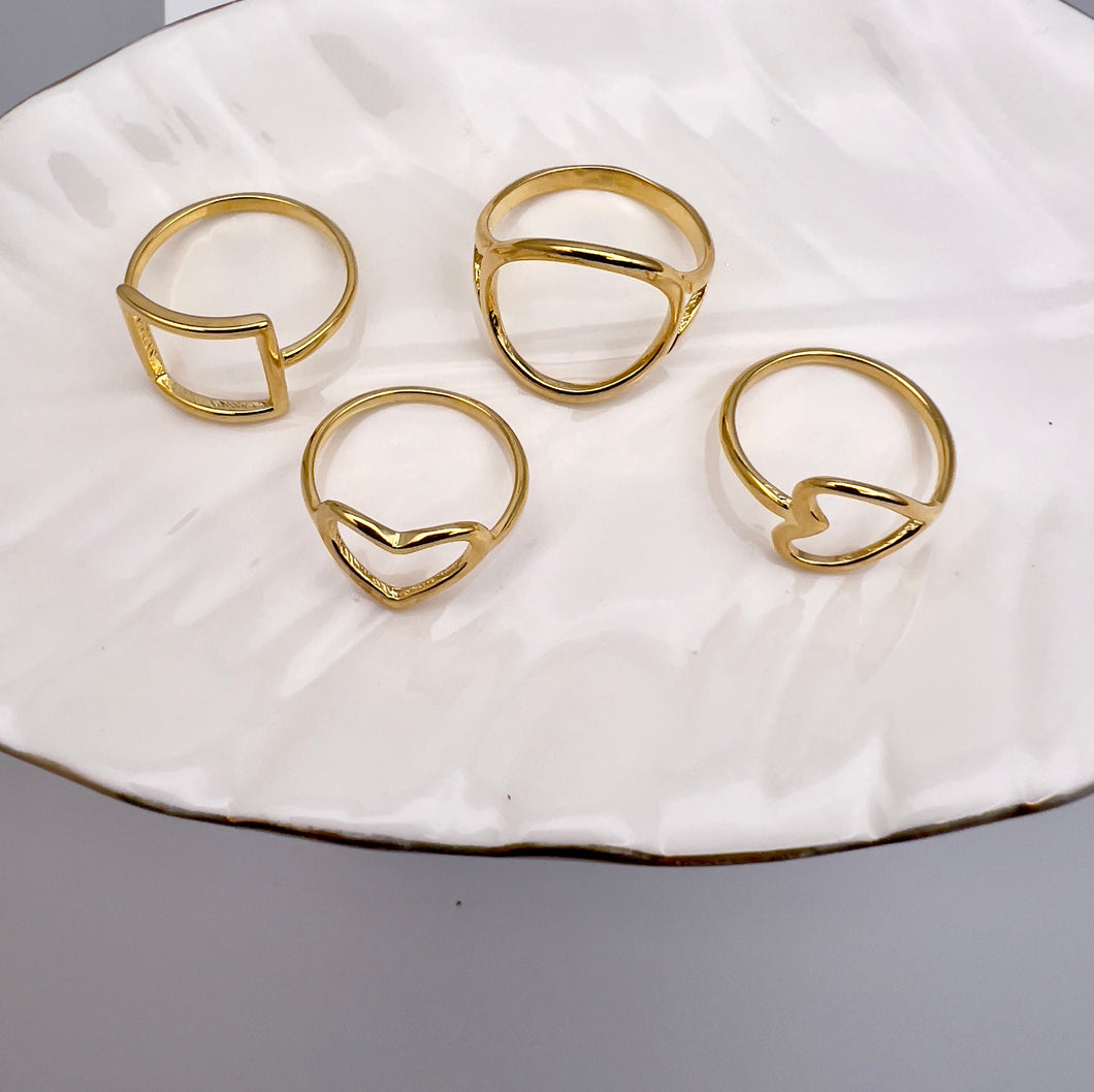 Delicate and thin geometric square rings