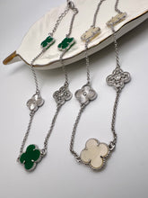 Load image into Gallery viewer, Flat and cz VC clover choker necklace
