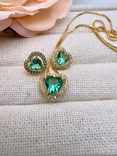 Load image into Gallery viewer, Heart princess small earrings updated jewelry set
