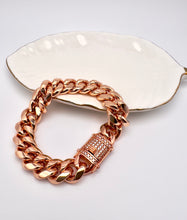 Load image into Gallery viewer, Bold Statement studded clasp rose bracelet
