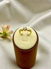 Load image into Gallery viewer, Delicate solitaire-style ring with a micro CZ heart.
