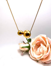 Load image into Gallery viewer, Two different balls pendants necklace
