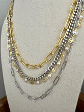 Load image into Gallery viewer, Four different layers link pearls chain necklace
