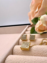 Load image into Gallery viewer, Delicate cz square Valentina jewelry set
