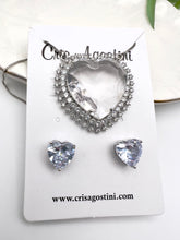 Load image into Gallery viewer, Big crystal heart jewelry set
