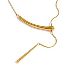 Load image into Gallery viewer, Sleek Y shaped tie necklace
